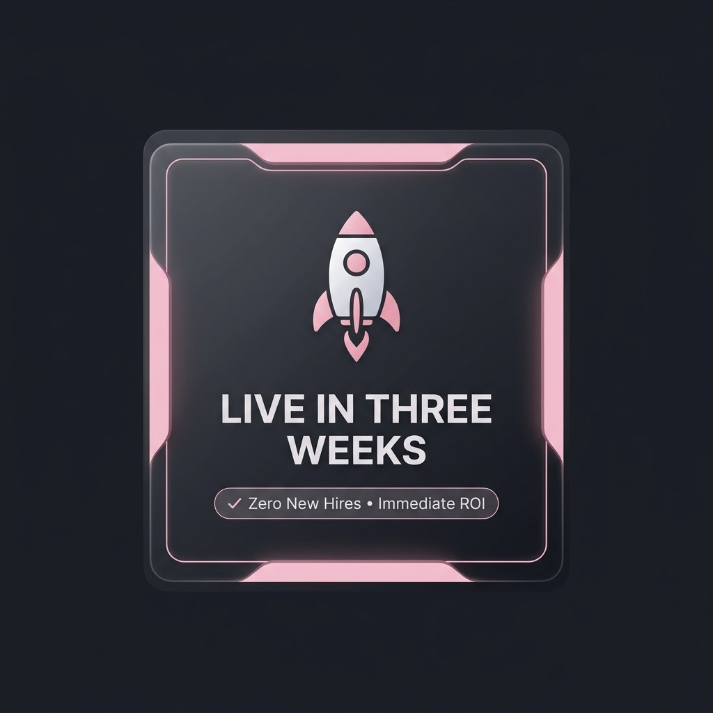 Step 03: AI agent live and saving time in about three weeks
